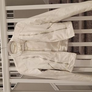 White leather jacket